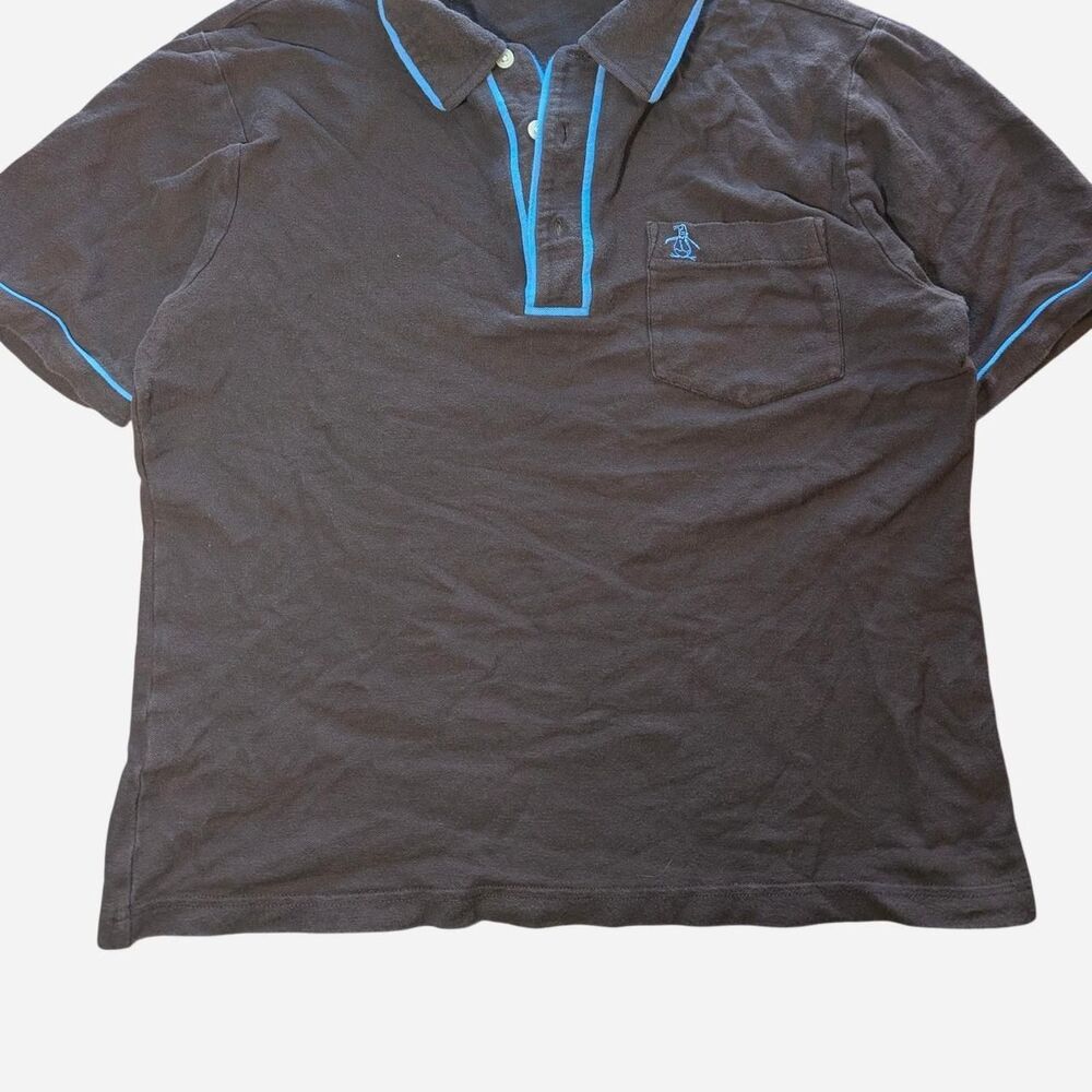 Penguin Men's Brown and Blue Polo-shirts